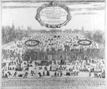 The Frost Fair of the winter of 1683-84 on the Thames by English School