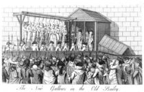 New Gallows built for public executions in 1785 at the Old Bailey by English School