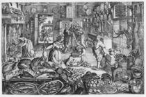 Kitchen scene in the early seventeenth century von Schelte Adams Bolswert