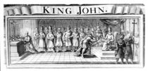 King John surrenders his crown to Pandulph Masca by English School