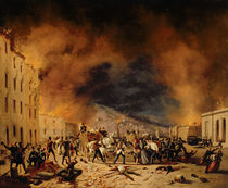 The Battle of 31st March in defence of Porta Torrelunga in Brescia by Faustino Joli