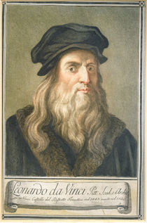 Portrait of Leonardo da Vinci von Carlo Lasinio
