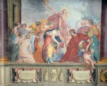 Lorenzo de Medici and Apollo welcome the muses and virtues to Florence von Cecco Bravo
