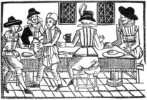 A Supper Party, from a 'Book of Roxburghe Ballads' von English School
