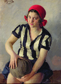 A sportswoman, 1928 von Ivan Semyonovich Kulikov