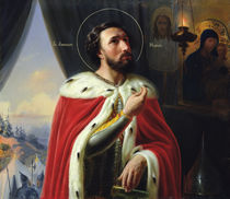 Alexander Nevsky, Duke of Novgorod von Vasili Kuzmich Shebuev