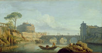 The Bridge and Castle Sant'Angelo by Claude Joseph Vernet