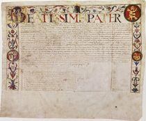 A petition from the German banking family Fugger to Pope Alexander VI von German School