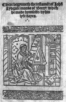 John Lydgate at his desk, c.1515 von English School