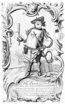The Butcher, published 1746 von English School