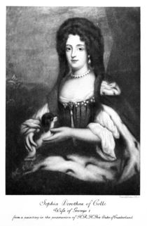 Sophia Dorothea of Celle, engraved by Emery Walker von English School