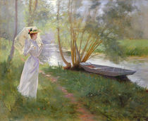 A walk by the river, 1890 von Pierre Andre Brouillet