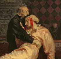 Ivan the Terrible and his Son on the 16th November von Ilya Efimovich Repin