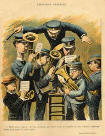 Band rehearsal, from the back cover of 'Le Rire' von Alfred Le Petit
