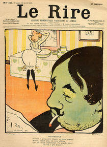 Humorous cartoon from the front cover of 'Le Rire' by Lucien Metivet