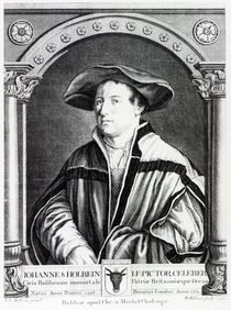 Hans Holbein the Younger, engraved by Bartholomaus Huebner by Hans Holbein the Younger