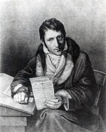 Charles-Joseph Panckoucke holding a copy of 'Le Moniteur Universel' by French School