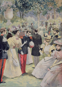 A Garden party at the Elysee by Fortune Louis Meaulle
