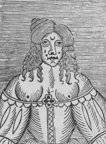 A Tudor Lady with bared breasts by English School