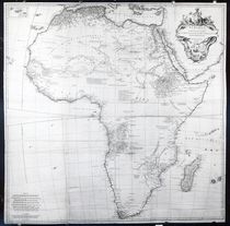 Map of Africa, engraved by Guillaume Delahaye von French School