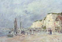 The Cliffs at Dieppe and the 'Petit Paris' von Eugene Louis Boudin