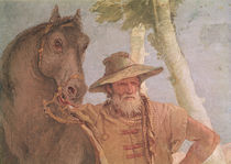 Detail of the horseman from Angelica Nursing the Wounded Medoro by Giovanni Battista Tiepolo