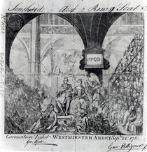 Ticket for the Coronation of George III at Westminster Abbey von English School