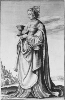 St. Barbara, etched by Wenceslaus Hollar by Hans Holbein the Younger