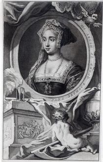 Jane Seymour, engraved by Jacobus Houbraken by English School
