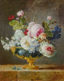 Flowers in a blue vase, 1782 von Anne Vallayer-Coster