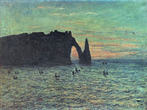 The Hollow Needle at Etretat von Claude Monet