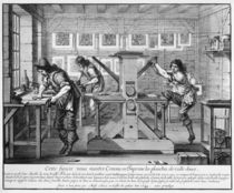 French printing press, 1642 von Abraham Bosse