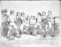 The Famous Battle Between Richard Humphreys and Daniel Mendoza by James Gillray