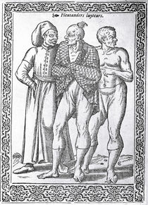 Turkish Wrestlers, illustration from 'Les navigations by French School