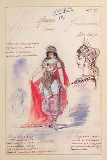 Costume designs for the role of Phrine in the opera 'Faust' by Grigoriev