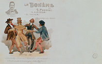 Commemorative Postcard of the opera 'La Boheme' by Italian School