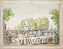 Revolutionary procession, c. 1789 by Etienne Bericourt