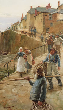 The Quayside, Newlyn by Walter Langley