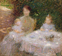 The artist's family in the garden von Ernest-Joseph Laurent