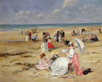 Beach at Courseulles by Henri Michel-Levy