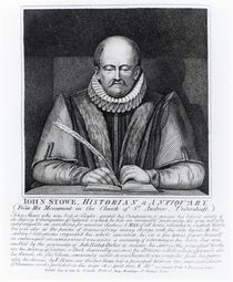 John Stowe, portrait from his monument at the Church of St. Andrew by English School