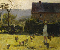 By the Farmhouse by Evariste Carpentier