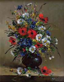 Poppies and Daisies by Eugene Henri Cauchois