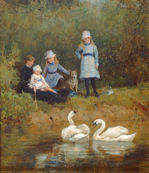 Watching the Swans by Heywood Hardy