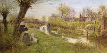 Watching the Ducks, 1890 von Thomas James Lloyd