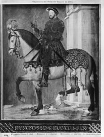 Equestrian portrait of King Francis I of France by Jean Clouet