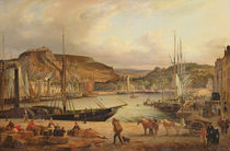 View of the commercial port at Cherbourg von Theodore Deslinieres