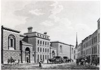 Newgate prison, 1799 by Thomas Malton Jnr.