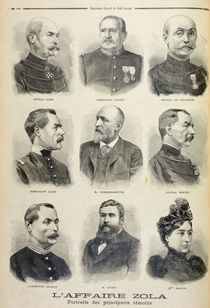 The Zola Affair: portraits of the main witnesses by French School