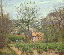 The Cottage, or the Pink House - Hamlet of the Flying Heart by Camille Pissarro